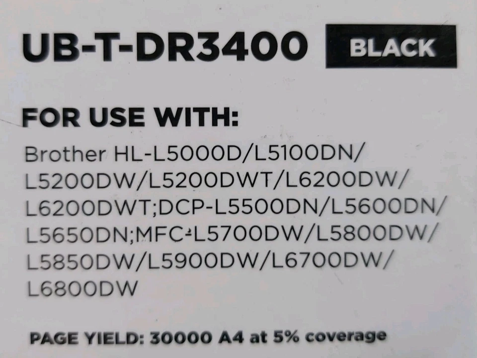 Compatible with Brother DR3400 MFC-L5700DN L5750DW L6800DW L5500DN L6600DW Drum - Image 1 of 1
