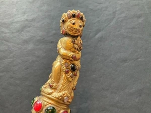 VECCHIA ANTICA SPADA KERIS BALINESE CON BELLA VECCHIA LAMA - Foto 1 di 23
