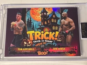 2025 Wild Card Haunted Hits Multi Sport TOM ASPINALL JON JONES 1/1 Trick 🔥 Boo! - Picture 1 of 3
