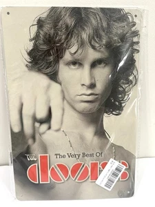 NUEVO Jim Morrison The Very Best of Doors - Letrero de metal de 8x12 decoración de pared hombre cueva - Imagen 1 de 2
