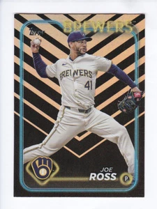 2024 Topps Update Series #US135 JOE ROSS Milwaukee Brewers ORANGE/BLACK HOLIDAY - Picture 1 of 2