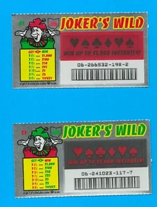 1993 OHIO Lottery Scratch Off Tickets abgelaufen NEUWERTIG UNGEKRATZT Joker's Wild - Bild 1 von 2