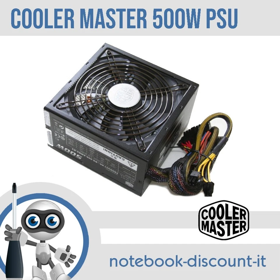 Cooler Master 500W Alimentatore Modulare ATX per Computer Desktop RS-500-AMBA-D3 - Immagine 1 di 1