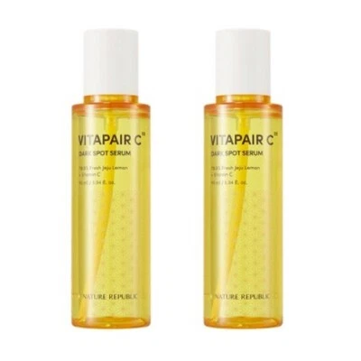 Suero blanqueador de manchas NATURE REPUBLIC Vitapair C tamaño grande 90 ml x 2 piezas Brightenin Foto 1 de 4