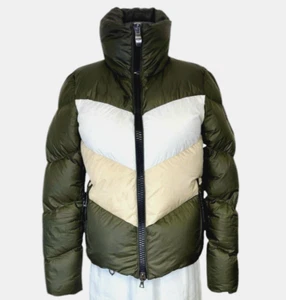Post Card Italy Down Jacket Coat Puffer Winter Ski Green Women’s size 44 /S - Picture 1 of 24