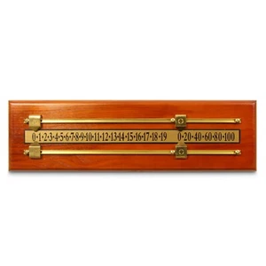 SOLID BIETCH Tabellone segnapunti da biliardo per 2 giocatori con macchia rovere tramonto - 17,5" - Foto 1 di 5
