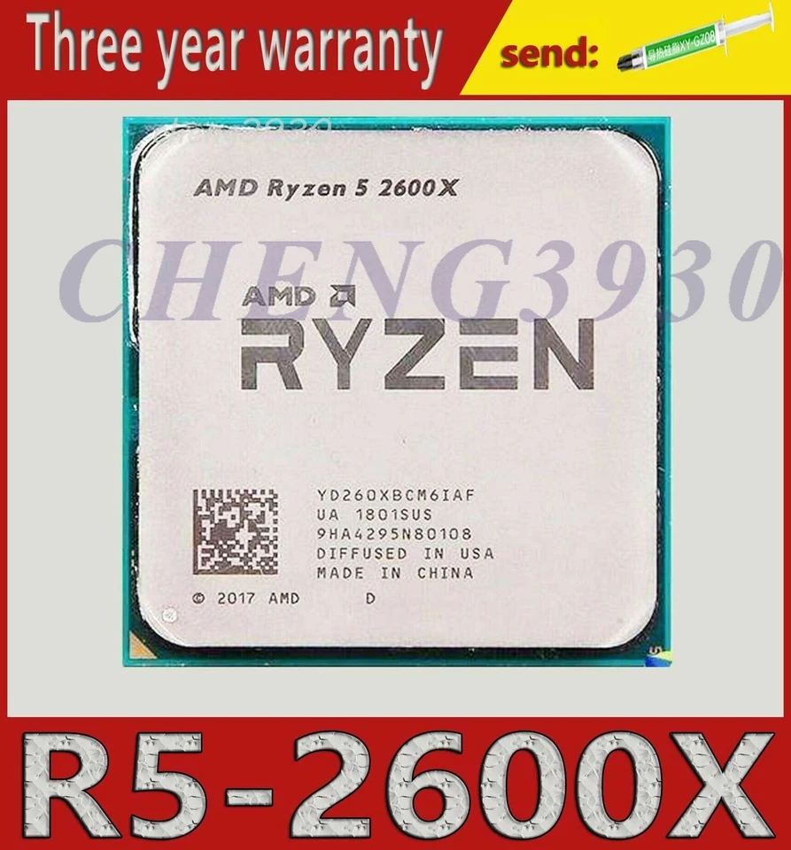 AMD Ryzen 5 2600X 3.6GHz 6-core 12Thr 95W Socket AM4 R5-2600X CPU processor - Image 1 of 1