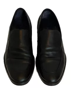 COLE HAAN NIKEAIR Black Leather Slip On Loafers Size 9 M - Picture 1 of 11