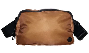 Small Deep Sepia Tan Poly-Textile Fanny Pack / Waist Bag - Picture 1 of 9
