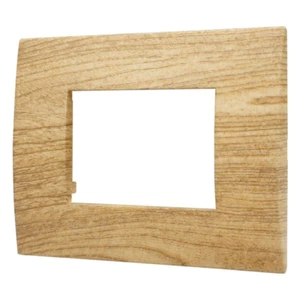 Kompatibel Vimar Arkè Platte Venus 3 Module Sitze Kunststoff Holz dunkel Ettroit - Bild 1 von 2