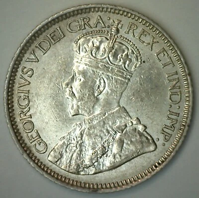 1912 Canada Silver Ten Cent Coin 10c Canadian Uncirculated Edward VII - Image 1 of 2