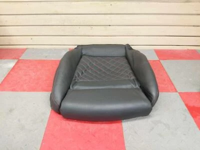 2022 Audi R8 OEM LH Driver Sport Seat Bottom Cover Leather Black w/ Red Stitches - Image 1 of 4
