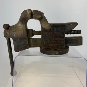 Bench Vise Littletown NY No.25 Iron Cast Metal Anvil 3.5" Jaw USA - Picture 1 of 8