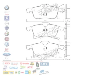 PASTIGLIE FRENO ANTERIORI OPEL ASTRA H MERIVA ZAFIRA B 1.4 1.7 1.9 CDTI 2205390 - Foto 1 di 3