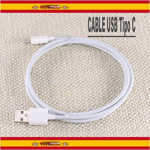 Cable Cargador de USB a Usb Tipo C Datos Sincronización Carga Móvil Blanco - Zdjęcie 1 z 2