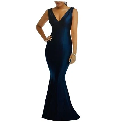 Nuevo con etiquetas Vestido de sirena sin mangas con hombros acanalados para mujer Dessy Collection pequeño Foto 1 de 4