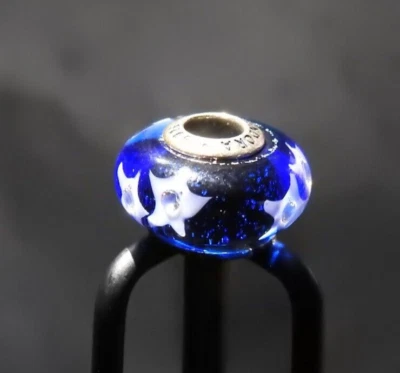 Pandora Genuino Cuentas de Cristal de Murano Cielo Nocturno Estrellado Dije Foto 1 de 4