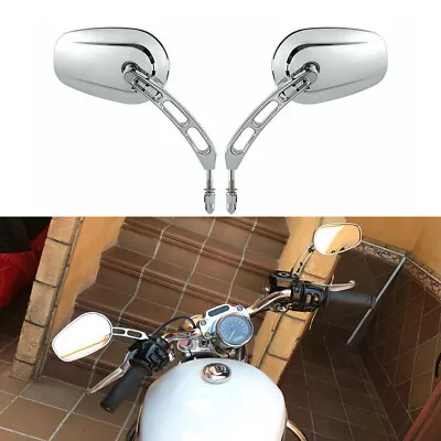 Motorcycle Rearview Mirrors Chrome For Harley Davidson Street Glide Road King US - Image 1 of 4