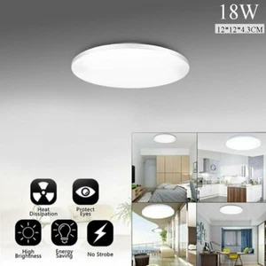 LED Ceiling Down Light 6000K Ultra Thin Flush Mount Kitchen Lamp Home Fixture - Picture 1 of 12