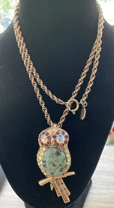 Collar broche colgante con diamantes de imitación de búho de Ann Taylor - Imagen 1 de 10