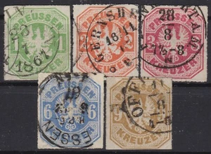 == AD Preussen Mi. 22-26 komplette Ausgabe gest., Kat. 320€ == - Picture 1 of 2