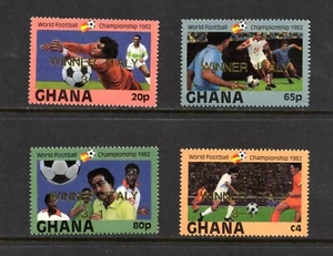R5331   Ghana  1983   football  soccer  WINNERS  OVERPRINTED   4v.   MNH - Picture 1 of 1