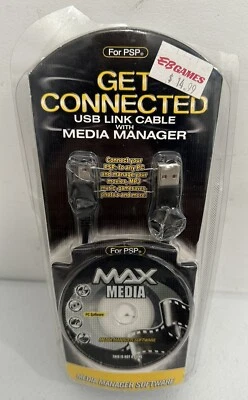 SONY PLAYSTATION PORTABLE PSP GET CONNECTED USB LINK CABLE MEDIA MANAGER - Image 1 of 2