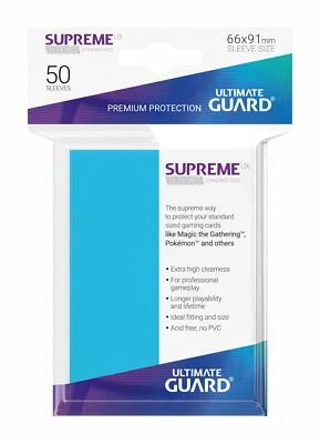 Ultimate Guard Supreme UX Sleeves Standardgröße Hellblau 50 Schutzhüllen - Bild 1 von 4