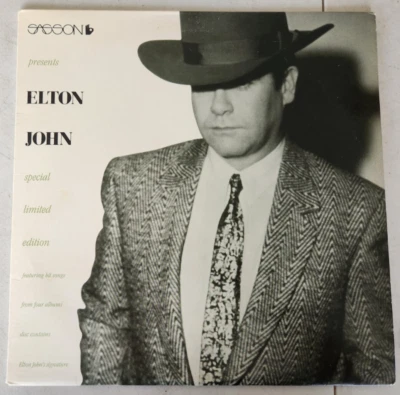 Elton John-Sasson Presents-1984 Geffen vinyl-WHITE LABEL PROMO-ETCHED-LTD ED Foto 1 de 4