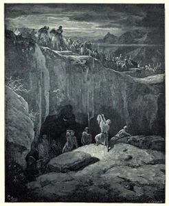 1880 wood engraving DAVID SPARES SAUL Gustave Dore bible print - Picture 1 of 3