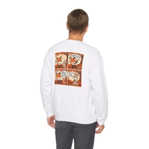 Cute Woodland Comic Fox & Rabbit sweatshirt _ unisex, super soft, cute animal, p - Picture 1 of 10