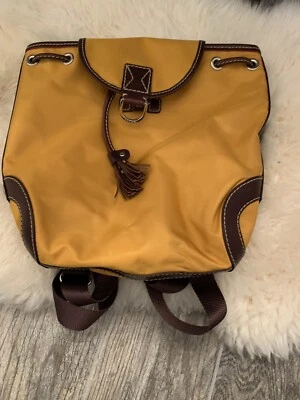 Mochila de náilon e couro autêntica Lancel Paris - Imagem 1 de 3