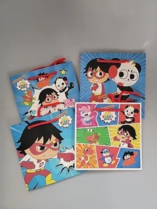 Ryan's World Themed Kids Gift Bags Pack Of 4 Medium 7.5 Inch Each Unique New - Picture 1 of 3