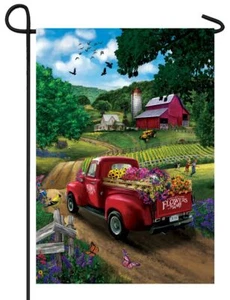 LKW und Scheune Gartenflagge - Bild 1 von 1