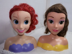 Ariel and Belle Disney heads to style 6 inches tall heads and shoulders - Picture 1 of 11