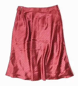 Banana Republic - 0 (XS) - Neu mit Etikett knielang rot geometrisch 100 % Seide A-Linie Rock - Bild 1 von 3