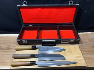 Used & Sharpened: Japanese Kitchen Knife Set /Usuba, Sashimi, Deba / Kikuichi - Picture 1 of 24