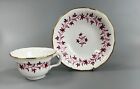A c.1820-7 dolphin handled New Hall cup & saucer in unidentified pattn no u684