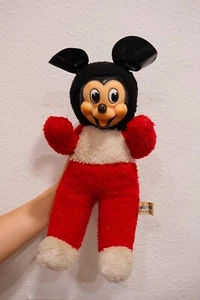 Peluche de Colección Mickey Mouse Gund Swedlin Cara de Goma Peluche Disney Hecho en Japón - Imagen 1 de 8