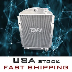 For 1941-1946 42 43 44 45 Chevy Truck V8 Only 3Row Aluminum Radiator Small Block - Picture 1 of 12