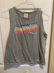 Champion Shirt Tank Top Womens Size Medium M Pink Sleeveless P2P 19” - Picture 1 of 6