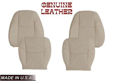 For 2009 2010 2011 2012 2013 2014 GMC Sierra Denali 1500 LEATHER Seat Covers Tan - Image 1 of 4