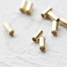 100 Pieces Raw Brass Small Tube 6x3mm (3793C-T-354)