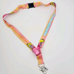 EPIC Universal Studios Hollywood Super Nintendo World Lanyard Princess Peach NEW - Picture 1 of 3