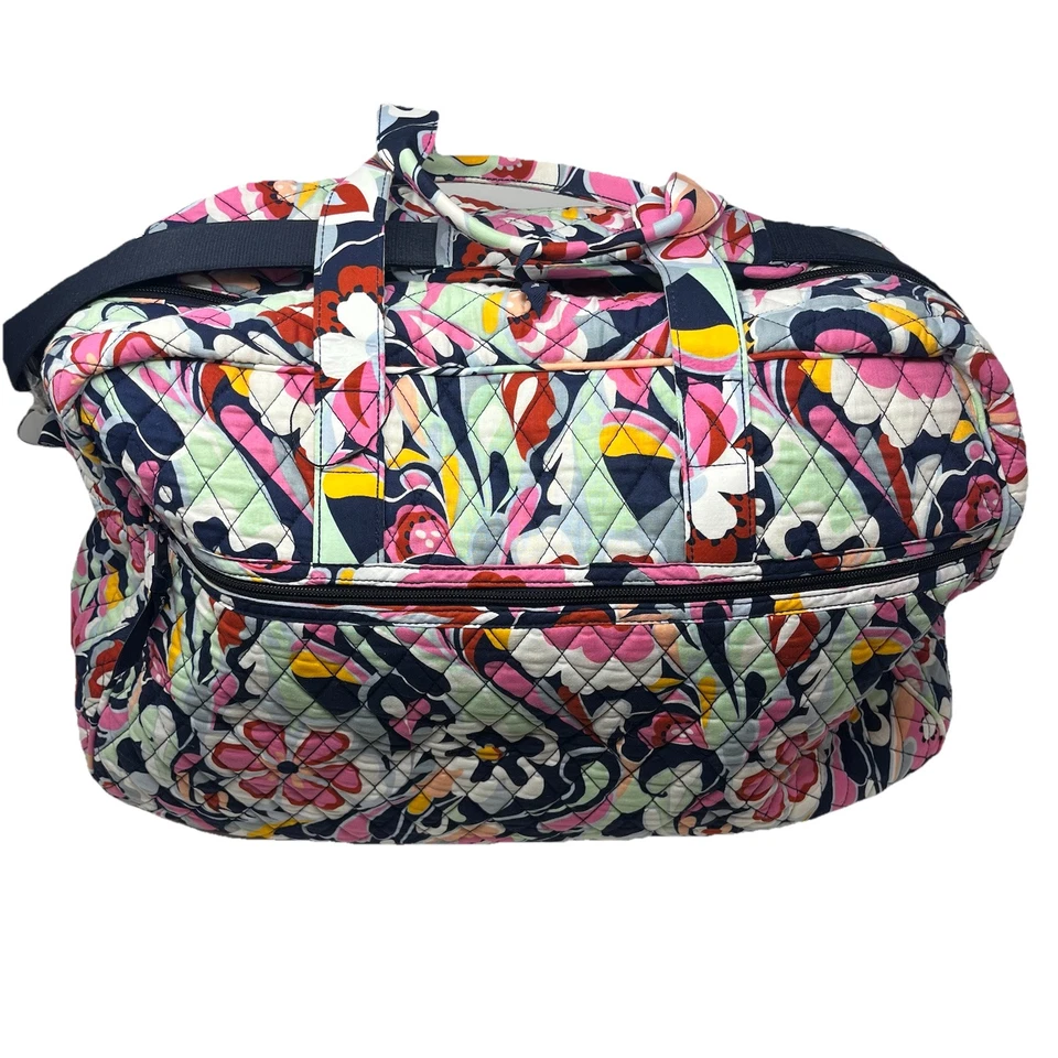 Vera Bradley Grand Traveler Bag Mod Paisley Blue EUC - Image 1 of 4