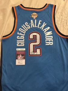 Shai Gilgeous-Alexander Autographed Signed OKC Thunder NBA FINALS Jersey (JSA) - Picture 1 of 4