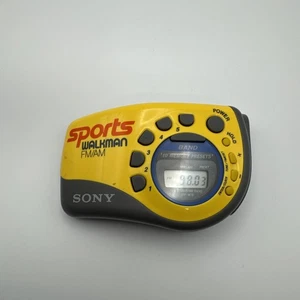 Sony Sports Walkman SRF-M78 Portable AM/FM Radio - No Armband - Yellow - Works - Bild 1 von 16