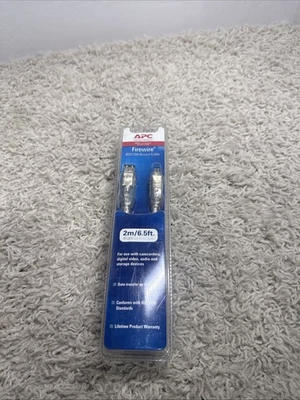 APC Firewire IEEE1394 Device Cable, 4 to 6 pin, Clear 2 Meter FW46CL-2M-2V (NEW) - Image 1 of 4