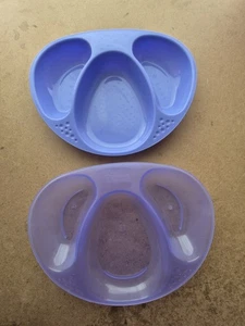 2 x Tommee Tippee geteilt Kleinkind lila Teller mit 3 Abschnitten. Babyfütterung. - Bild 1 von 2