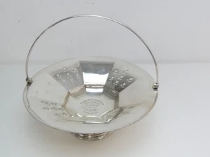 (ref288AWSi) Antik White Star Line versilberter Korb Gewehr Club Auszeichnung J F G - Bild 1 von 6